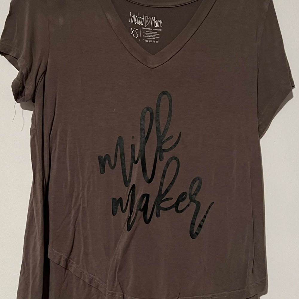 Latched Mama “Milk Maker” V Neck Nursing Tee